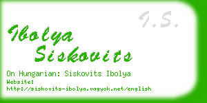ibolya siskovits business card